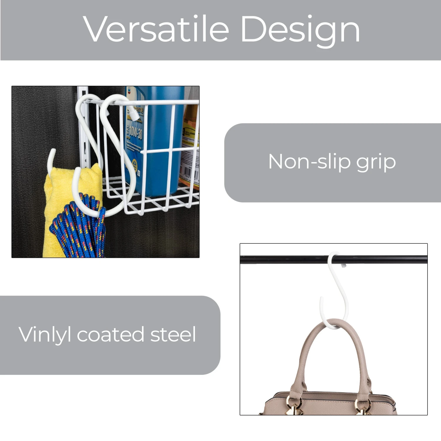 Large Premium S-Hooks With Rubber Gripped Finish - Set Of 6(S Hooks) 18 Large Premium S-Hooks With Rubber Gripped Finish - Set Of 6(S Hooks) - Image 16