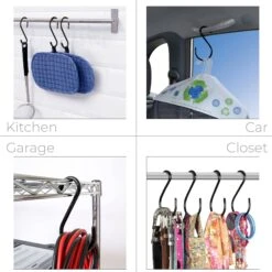 Large Premium S-Hooks With Rubber Gripped Finish - Set Of 6(S Hooks) 28 Large Premium S-Hooks With Rubber Gripped Finish - Set Of 6(S Hooks) -Shop Smart Design large premium s hooks with rubber gripped finish set of 6 smart design storage 5021122cs 6202687