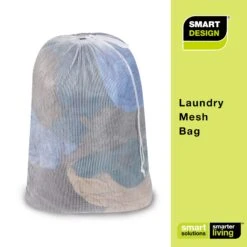 Mesh Laundry Bag With Handle And Push Lock Drawstring - Multiple Options(Drawstring Laundry Bag) -Shop Smart Design mesh laundry bag with handle and push lock drawstring multiple options smart design laundry 365305 incrementing number 223206