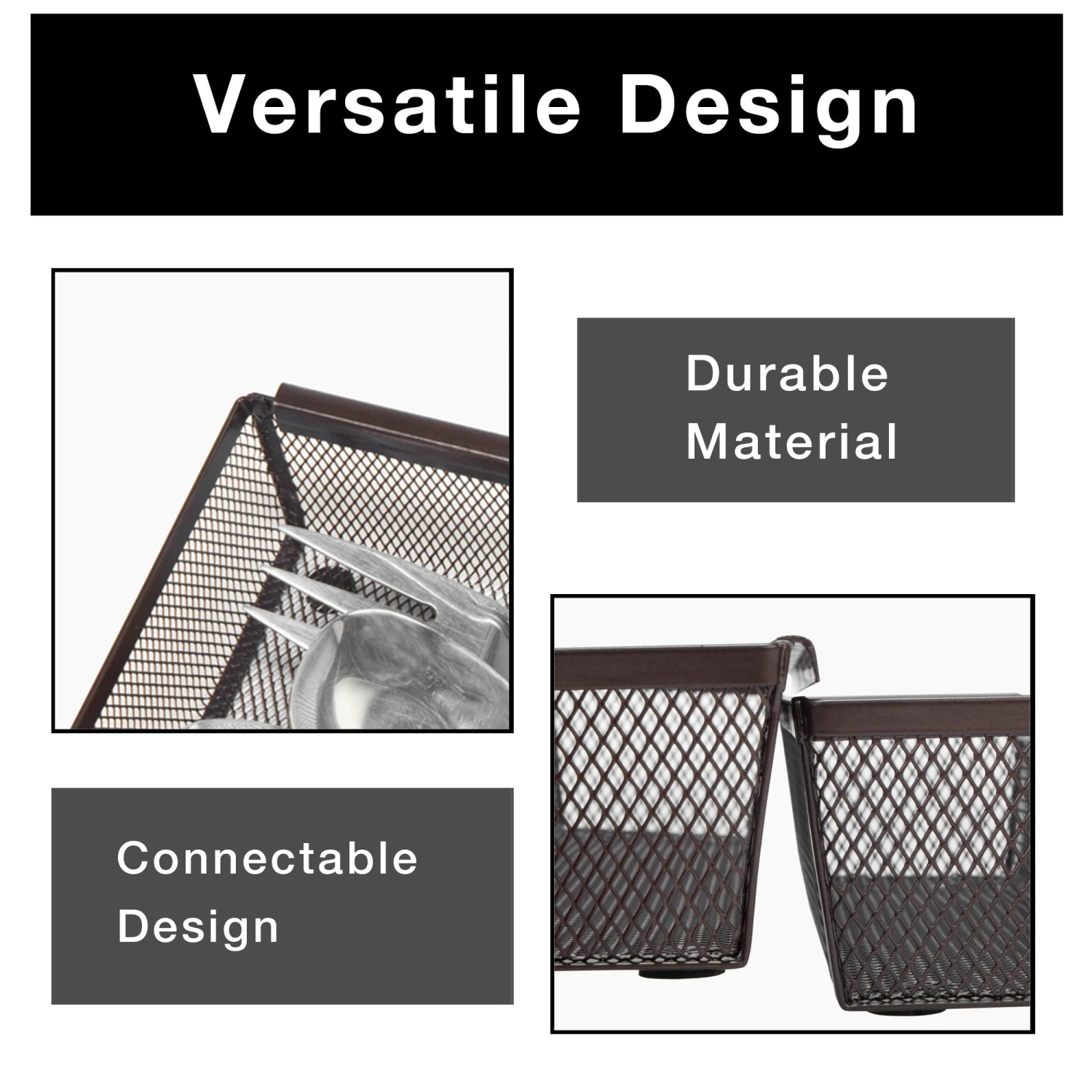 Metal Mesh Drawer Organizer - 9 X 3 Inch(Drawer Organizer Mesh 9x3 Inch) 8 Metal Mesh Drawer Organizer - 9 X 3 Inch(Drawer Organizer Mesh 9x3 Inch) - Image 6