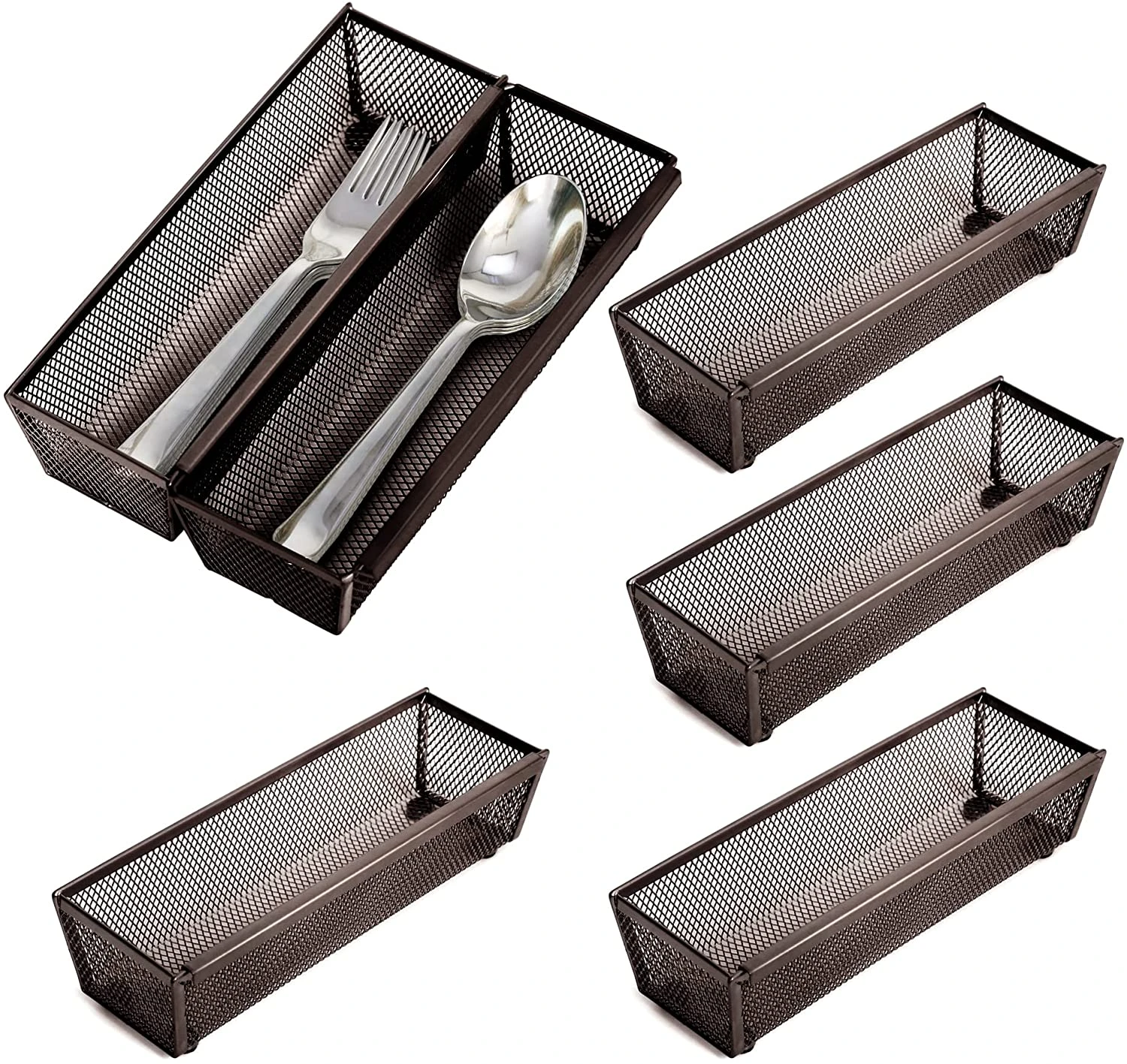 Metal Mesh Drawer Organizer - 9 X 3 Inch(Drawer Organizer Mesh 9x3 Inch) 6 Metal Mesh Drawer Organizer - 9 X 3 Inch(Drawer Organizer Mesh 9x3 Inch) - Image 4