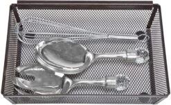 Metal Mesh Drawer Organizer - 9 X 6 Inch(Drawer Organizer Mesh 9x6 Inch) -Shop Smart Design metal mesh drawer organizer 9 x 6 inch smart design kitchen 8218188 incrementing number 524784