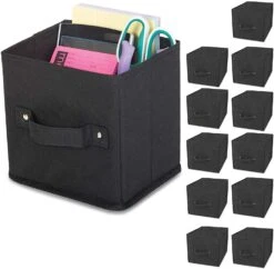Mini Cube Organizer - 5.75 X 7 X 7 Inch - Black(Cube Organizer) -Shop Smart Design mini cube organizer 575 x 7 x 7 inch black smart design storage 5000715 296777