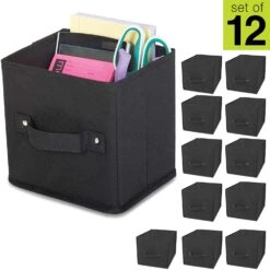 Mini Cube Organizer - 5.75 X 7 X 7 Inch - Black(Cube Organizer) -Shop Smart Design mini cube organizer 575 x 7 x 7 inch black smart design storage 5000715as6 834934