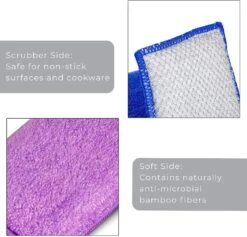 Non-Scratch Scrub Sponge With Bamboo Odorless Rayon Fiber(Sponges Non Scratch) -Shop Smart Design non scratch scrub sponge with bamboo odorless rayon fiber smart design cleaning 7001118 incrementing number 469585