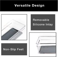 Plastic Drawer Organizer - 12 X 3 Inch(Drawer Organizer Plastic Colors 12x3) -Shop Smart Design plastic drawer organizer 12 x 3 inch smart design kitchen 8204091 incrementing number 821473