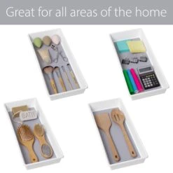 Plastic Drawer Organizer - BPA Free - 16 X 6.75 Inch - White(Drawer Organizer Plastic White 16x6 75 Inch) 15 Plastic Drawer Organizer - BPA Free - 16 X 6.75 Inch - White(Drawer Organizer Plastic White 16x6 75 Inch) -Shop Smart Design plastic drawer organizer bpa free 16 x 675 inch white smart design kitchen 8003468as3 6547908