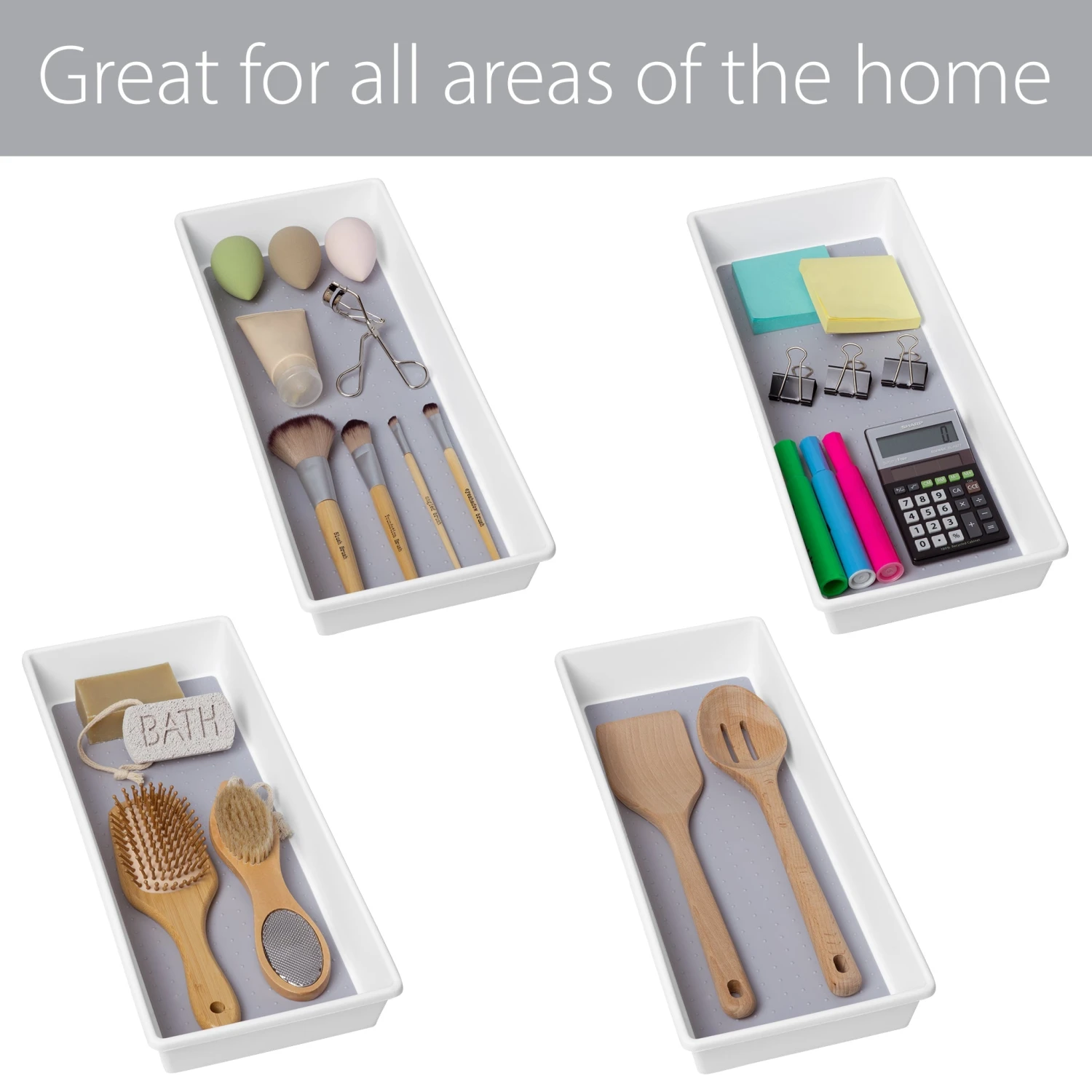 Plastic Drawer Organizer - BPA Free - 16 X 6.75 Inch - White(Drawer Organizer Plastic White 16x6 75 Inch) 8 Plastic Drawer Organizer - BPA Free - 16 X 6.75 Inch - White(Drawer Organizer Plastic White 16x6 75 Inch) - Image 6