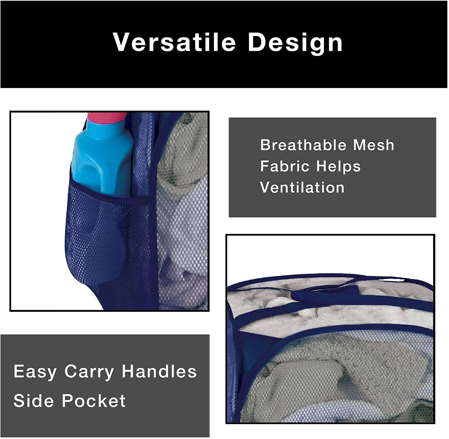 Pop-Up Laundry Hamper With Easy Carry Handles And Side Pocket(Pop Up Laundry Hamper Square 13inch) 20 Pop-Up Laundry Hamper With Easy Carry Handles And Side Pocket(Pop Up Laundry Hamper Square 13inch) - Image 18