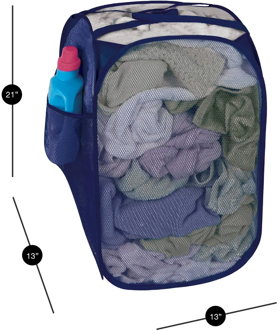 Pop-Up Laundry Hamper With Easy Carry Handles And Side Pocket(Pop Up Laundry Hamper Square 13inch) 19 Pop-Up Laundry Hamper With Easy Carry Handles And Side Pocket(Pop Up Laundry Hamper Square 13inch) - Image 17