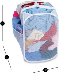 Pop-Up Laundry Hamper With Easy Carry Handles And Side Pocket(Pop Up Laundry Hamper Square 13inch) 31 Pop-Up Laundry Hamper With Easy Carry Handles And Side Pocket(Pop Up Laundry Hamper Square 13inch) -Shop Smart Design pop up laundry hamper with easy carry handles and side pocket smart design laundry 3037115 incrementing number 945514