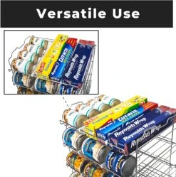 Premium 3-Tier Adjustable Can Rack Organizer - Set Of 2 - Chrome(Premium 3 Tier Can Rack) -Shop Smart Design premium 3 tier adjustable can rack organizer set of 2 chrome smart design kitchen 8481290as2 incrementing number 477718