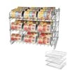 Premium 3-Tier Adjustable Can Rack Organizer - Set Of 2 - Chrome(Premium 3 Tier Can Rack) -Shop Smart Design premium 3 tier adjustable can rack organizer set of 2 chrome smart design kitchen 8481290as2 incrementing number 720161