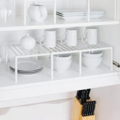 Premium Expandable Cabinet Storage Rack(Storage Shelf Rack Expandable Premium) -Shop Smart Design premium expandable cabinet storage rack smart design kitchen 8423118as6 1415422