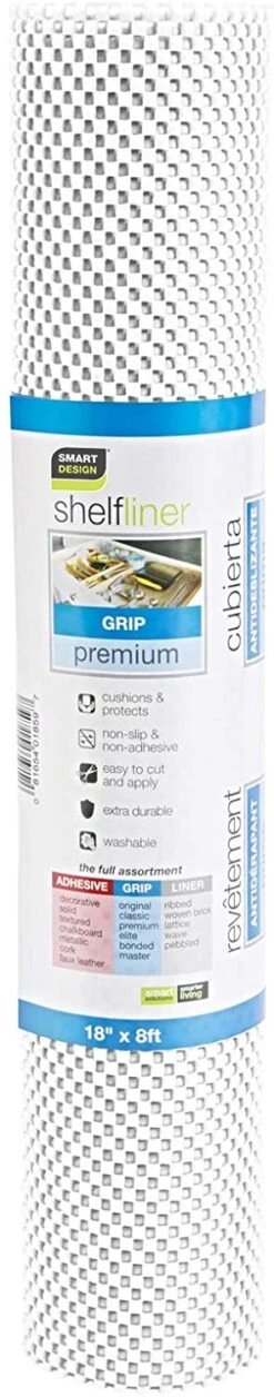 Premium Grip Shelf Liner - 18 Inch X 8 Feet(Shelf Liner Premium Grip) -Shop Smart Design premium grip shelf liner 18 inch x 8 feet smart design shelf liner 8726018 incrementing number 910430
