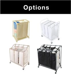Premium Rolling 3-Compartment Mesh Laundry Sorter Hamper With Wheels And Handles - Holds 9 Loads(Rolling 3 Compartment Laundry Sorter Hamper) -Shop Smart Design premium rolling 3 compartment mesh laundry sorter hamper with wheels and handles holds 9 loads smart design laundry 3604110 incrementing number 185782