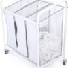 Premium Rolling 3-Compartment Mesh Laundry Sorter Hamper With Wheels And Handles - Holds 9 Loads(Rolling 3 Compartment Laundry Sorter Hamper) -Shop Smart Design premium rolling 3 compartment mesh laundry sorter hamper with wheels and handles holds 9 loads smart design laundry 3604110 incrementing number 268388