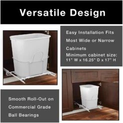Pull Out Garbage Can(Pull Out Waste Basket) -Shop Smart Design pull out garbage can smart design kitchen 8452112 182169