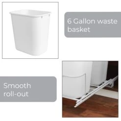 Pull Out Garbage Can(Pull Out Waste Basket) -Shop Smart Design pull out garbage can smart design kitchen 8453112 9019132