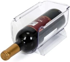 Refrigerator Bottle Holder With Handle - Holds 750 ML - BPA Free(Refrigerator Bottle Holder W Handle)