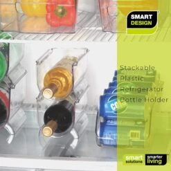 Refrigerator Bottle Holder With Handle - Holds 750 ML - BPA Free(Refrigerator Bottle Holder W Handle) -Shop Smart Design refrigerator bottle holder with handle holds 750 ml bpa free smart design kitchen 8467491 incrementing number 877991