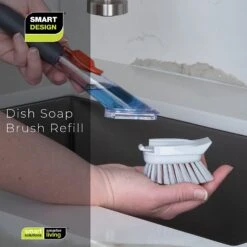 Replacement Brush Head With Built-In Scraper For Soap Dispensing Dish Wand(Dish Brushes Replacements) -Shop Smart Design replacement brush head with built in scraper for soap dispensing dish wand smart design cleaning 7001232 incrementing number 399818
