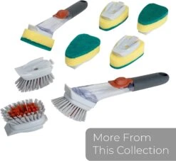 Replacement Brush Head With Built-In Scraper For Soap Dispensing Dish Wand(Dish Brushes Replacements) -Shop Smart Design replacement brush head with built in scraper for soap dispensing dish wand smart design cleaning 7001232 incrementing number 414949