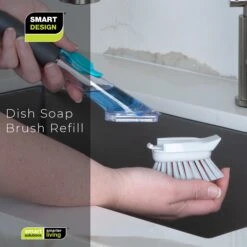 Replacement Brush Head With Built-In Scraper For Soap Dispensing Dish Wand(Dish Brushes Replacements) -Shop Smart Design replacement brush head with built in scraper for soap dispensing dish wand smart design cleaning 7001732 incrementing number 910271