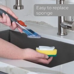Shop Smart Design 38 Shop Smart Design -Shop Smart Design replacement non scratch sponge head with built in scraper for soap dispensing dish sponge set of 2 smart design cleaning 7001252 incrementing number 874865