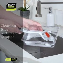 Scrub Brush With Scraper Tip(Scrub Brush) 13 Scrub Brush With Scraper Tip(Scrub Brush) -Shop Smart Design scrub brush with scraper tip smart design cleaning 7001141 incrementing number 577246