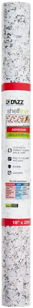 Shelf Liner Adhesive - (18 Inch X 20 Feet) - Drawer Cabinet Paper [Diamond Granite](Shelf Liner Adhesive 18 Inch X 20 Feet Drawer Cabinet Paper Diamond Granite)