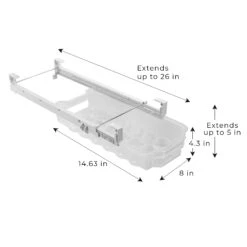 Sliding Egg Drawer With Extendable Rails - Holds 18 Eggs(Refrigerator Pull Out Carton Bin Holder Home Organizer W Extendable Rails Egg Drawer) -Shop Smart Design sliding egg drawer with extendable rails holds 18 eggs smart design kitchen 8446498 incrementing number 326987
