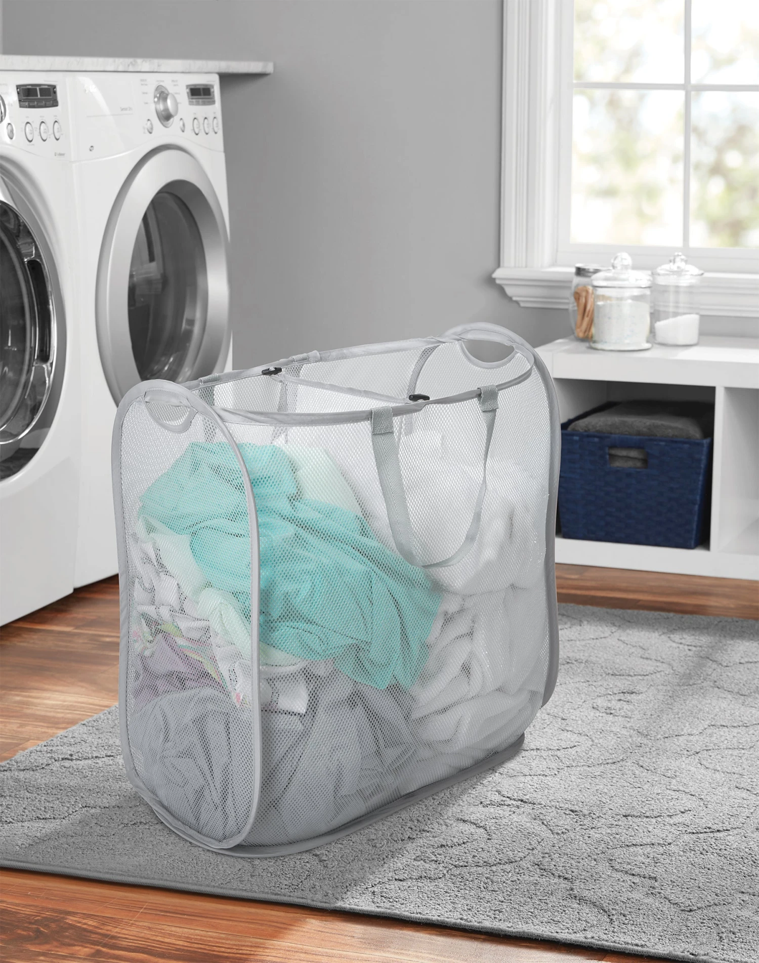 Slim Pop-Up Laundry Hamper With Center Divider & Portable Handles(Slim Pop Up Laundry Hamper With Center Divider Portable Handles) 5 Slim Pop-Up Laundry Hamper With Center Divider & Portable Handles(Slim Pop Up Laundry Hamper With Center Divider Portable Handles) - Image 4