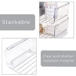 Clear Stackable Bottle Organizer - 2 Pack - Clear(Smart Design Bottle Holder Set Of 2 Clear) -Shop Smart Design smart design bottle holder set of 2 clear smart design 8003781as2 280 687149