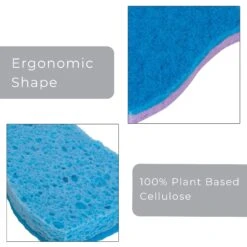 Smart Design Non-Scratch Cellulose Smart Scrub Sponge - Ultra Absorbent - Ergonomic Shape - Cleaning, Dishes, & Hard Stains(Smart Design Non Scratch Cellulose Smart Scrub Sponge Set Of 3 Ultra Absorbent Ergonomic Shape Cleaning Dishes Hard Stains) -Shop Smart Design smart design non scratch cellulose smart scrub sponge ultra absorbent ergonomic shape cleaning dishes hard stains smart design cleaning 7001995 incrementing num 250963