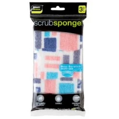Smart Design Non-Scratch Cellulose Smart Scrub Sponge - Ultra Absorbent - Ergonomic Shape - Cleaning, Dishes, & Hard Stains(Smart Design Non Scratch Cellulose Smart Scrub Sponge Set Of 3 Ultra Absorbent Ergonomic Shape Cleaning Dishes Hard Stains) -Shop Smart Design smart design non scratch cellulose smart scrub sponge ultra absorbent ergonomic shape cleaning dishes hard stains smart design cleaning 7002025 incrementing num 301924