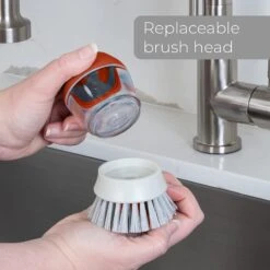 Soap Dispensing Palm Brush And Stand(Dish Brushes Palm) -Shop Smart Design soap dispensing palm brush and stand smart design cleaning 7001242 incrementing number 470534
