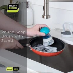Soap Dispensing Palm Brush And Stand(Dish Brushes Palm) -Shop Smart Design soap dispensing palm brush and stand smart design cleaning 7001552 incrementing number 620092
