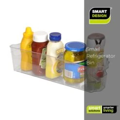 Stackable Refrigerator Bin With Handle - 4.5 X 15 Inch(Stackable Refrigerator Bin 4 5x15) -Shop Smart Design stackable refrigerator bin with handle 45 x 15 inch smart design kitchen 8463491as4 919186
