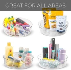 Tall Lazy Susan Spinning Turntable Organizer - 9 Inch(Lazy Susan Turntable 9inch Tall) -Shop Smart Design tall lazy susan spinning turntable organizer 9 inch smart design kitchen 8003591 incrementing number 132390