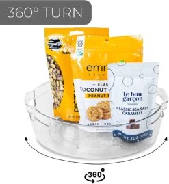 Tall Lazy Susan Spinning Turntable Organizer - 9 Inch(Lazy Susan Turntable 9inch Tall) -Shop Smart Design tall lazy susan spinning turntable organizer 9 inch smart design kitchen 8003591 incrementing number 631633