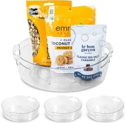 Tall Lazy Susan Spinning Turntable Organizer - 9 Inch(Lazy Susan Turntable 9inch Tall) -Shop Smart Design tall lazy susan spinning turntable organizer 9 inch smart design kitchen 8003591as4 incrementing number 806470