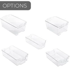 Tall Stackable Refrigerator Bin With Handle - 8 X 15 Inch(Stackable Refrigerator Bin Tall 8x15) -Shop Smart Design tall stackable refrigerator bin with handle 8 x 15 inch smart design kitchen 8003391 incrementing number 410160