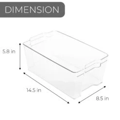 Tall Stackable Refrigerator Bin With Handle - 8 X 15 Inch(Stackable Refrigerator Bin Tall 8x15) -Shop Smart Design tall stackable refrigerator bin with handle 8 x 15 inch smart design kitchen 8003391 incrementing number 972134